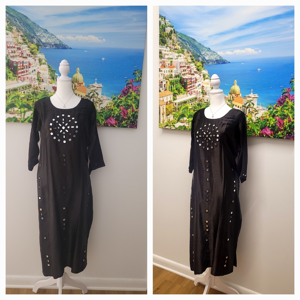 Black Tunic with  Mirror Work